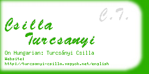 csilla turcsanyi business card