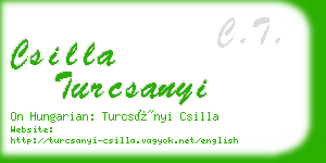 csilla turcsanyi business card